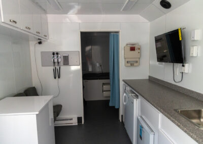 Interior of healthcare specialty vehicle.