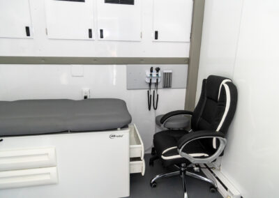 Interior of healthcare specialty vehicle.