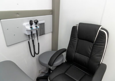 Interior of healthcare specialty vehicle.