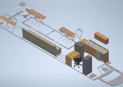 Medical office unit specialty bus digital layout image.