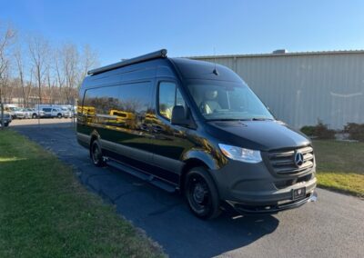 Exterior of black personal cruiser.