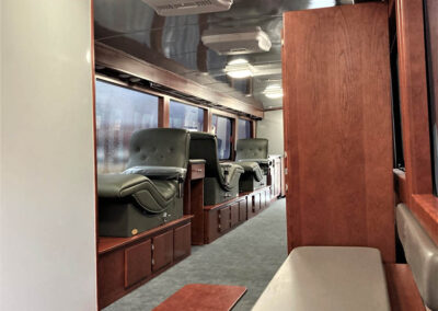 Interior of blood mobile specialty vehicle.