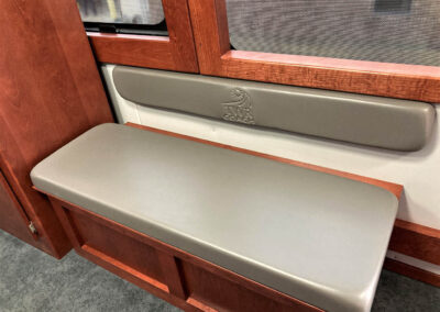 Interior of blood mobile specialty vehicle.