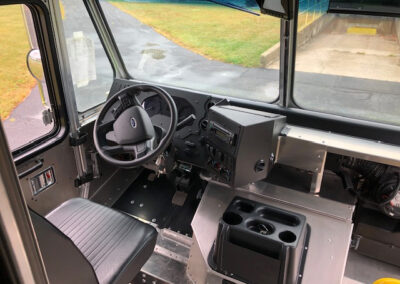 Interior dashboard of food truck