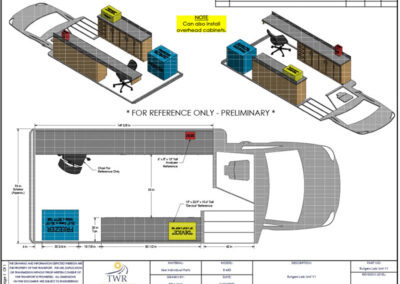 Specialty bus Rutgers lab unit blueprint