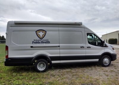 Schuyler County Public Health custom white van